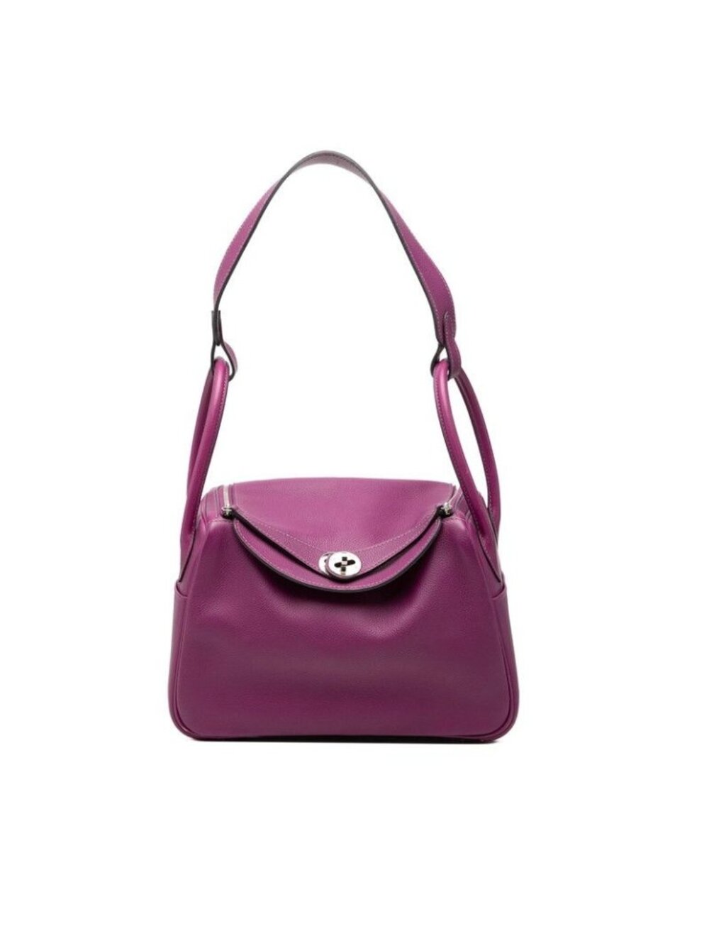 Hermes Lindy 26 Shoulder Bag Anemone Purple Silver Color